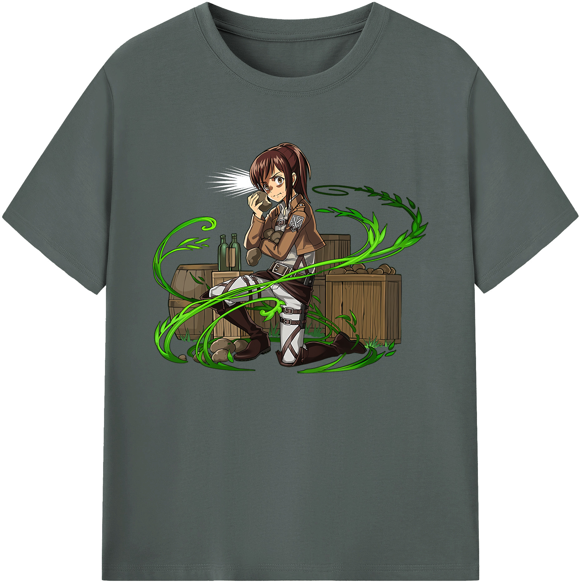（画像用） 進撃の巨人 サシャ·ブラウス Attack on Titan Sasha Blaus 綿100％ メンズ半袖Tシャツ｜肌触りやわらか＆通気性